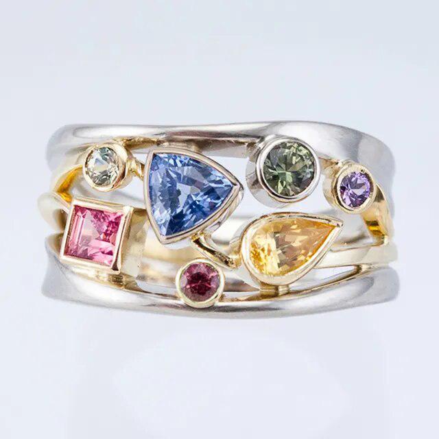 Vintage Colored Crystal Ring