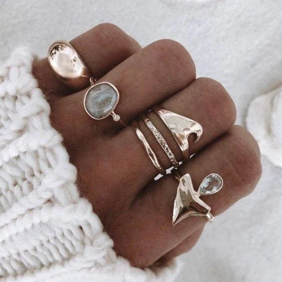 Pack of Vintage Silver Rings