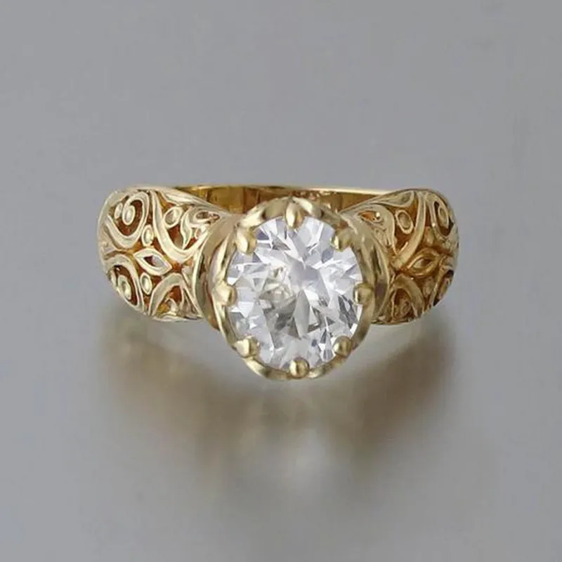 Gold Zirconium Ring